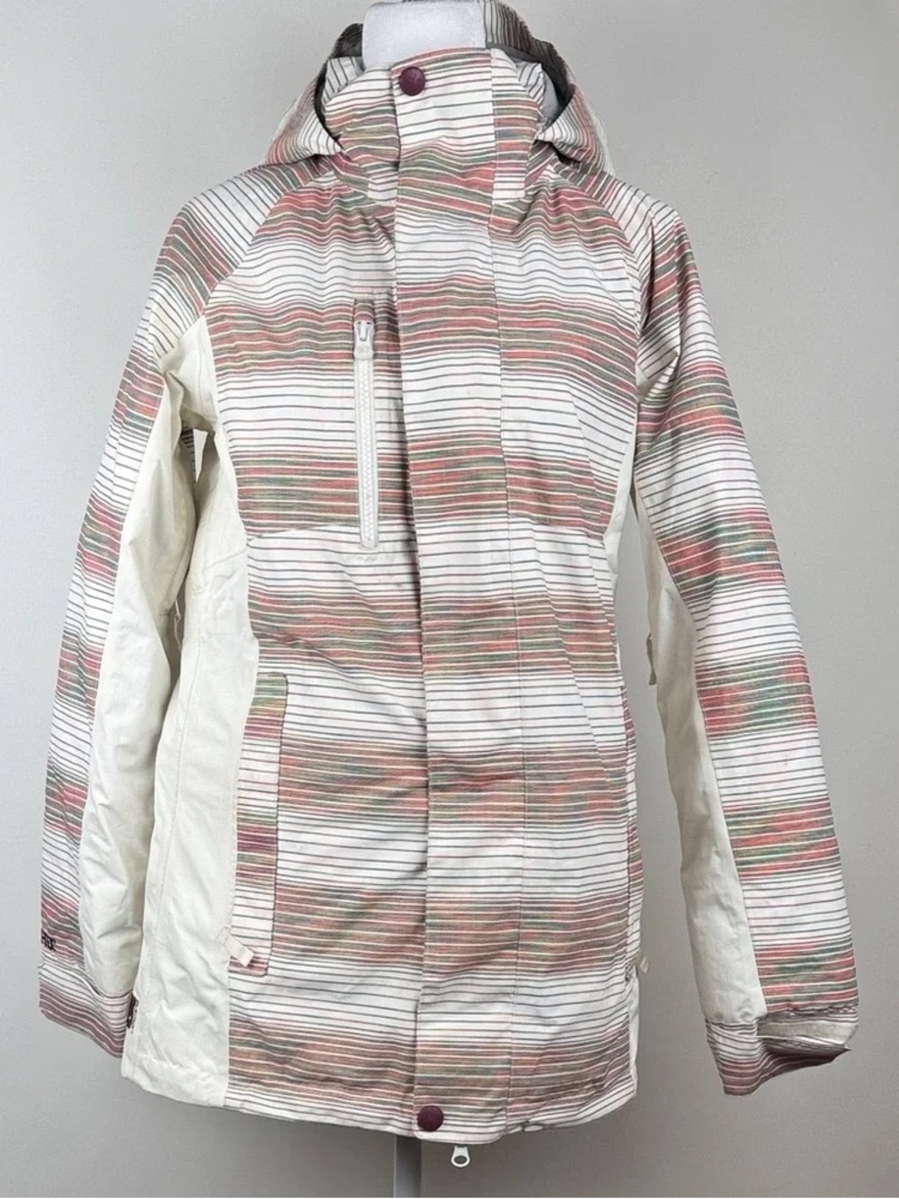 Burton Prism Gore-Tex Snowboard Ski Snow Jacket in Space Dye Stripe Size XS
